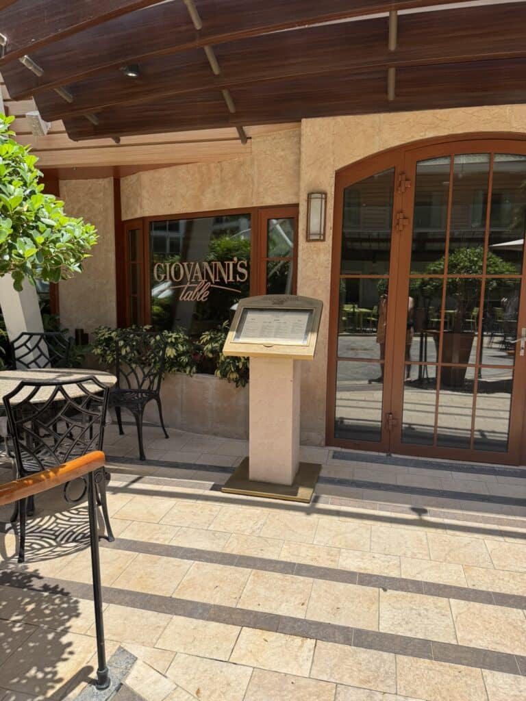 Giovannis Table Italian Restaurant Royal Caribbean