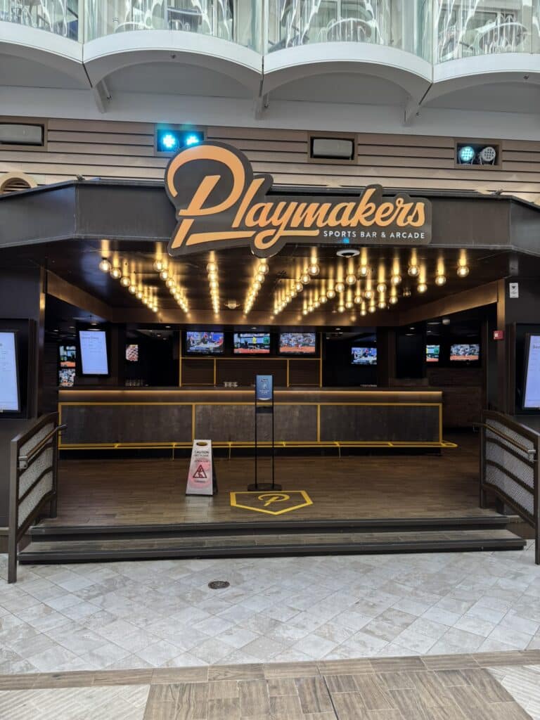 Playmakers bar and restaurant on Royal Caribbean