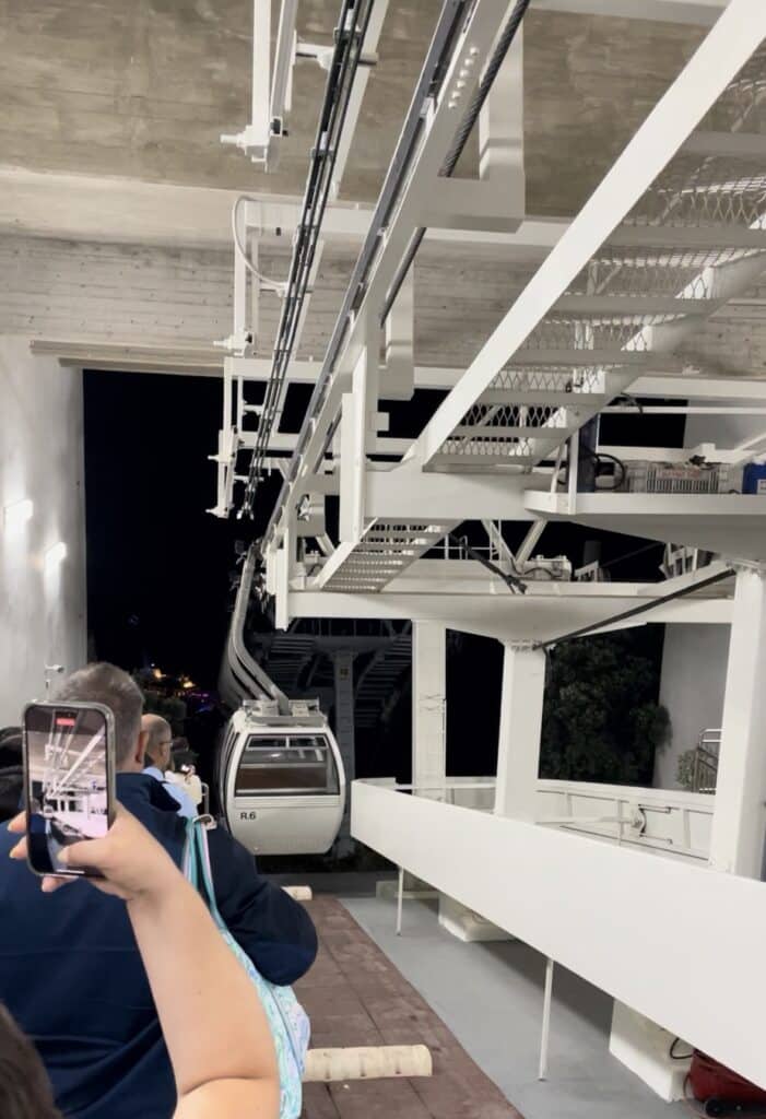 cable car at Santorini, Greece port