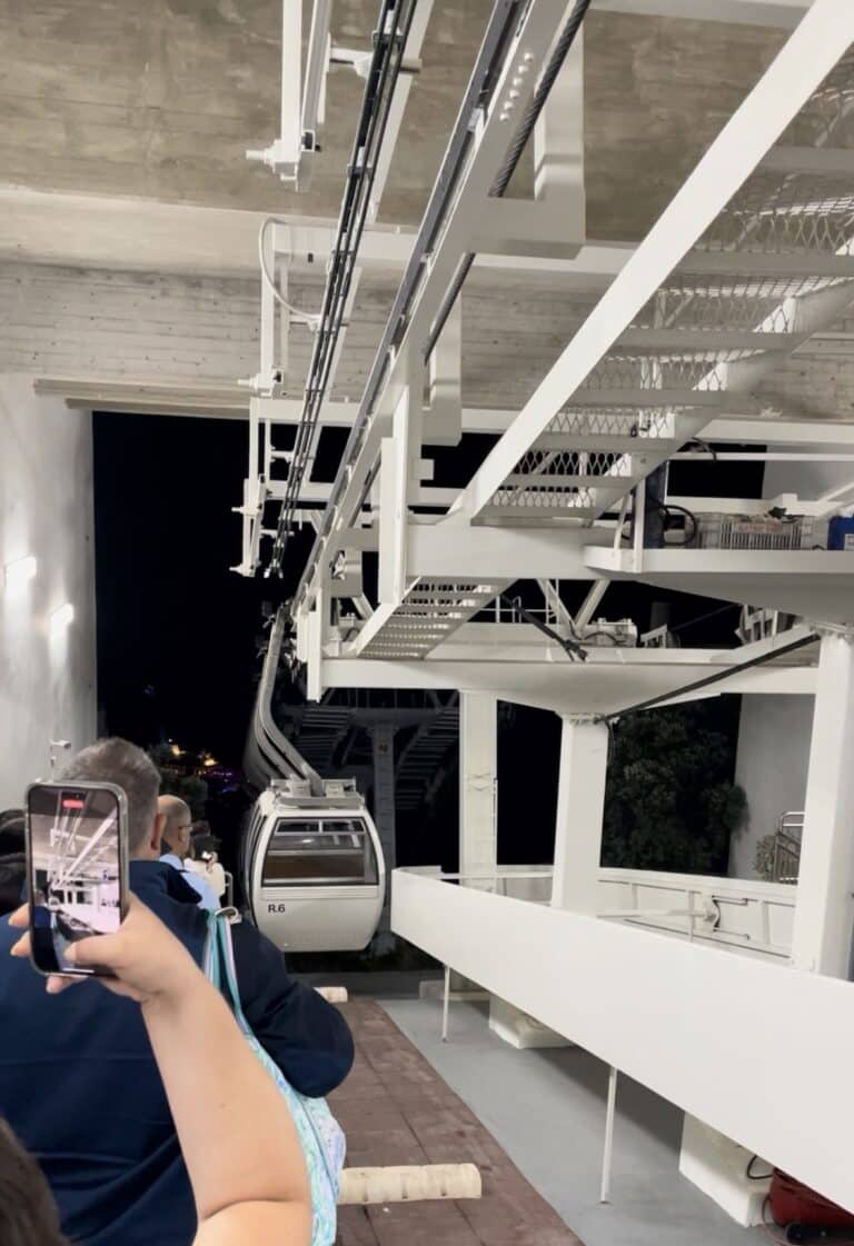 cable car at Santorini, Greece port