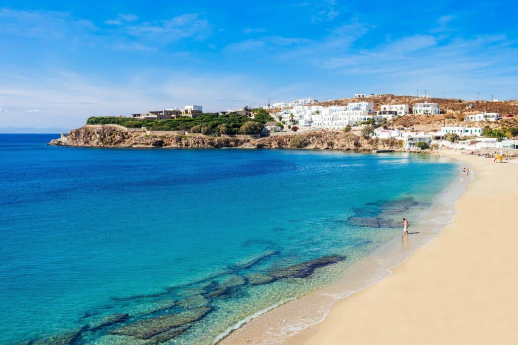 Agios, Stafanos Beach in Mykonos, Greece