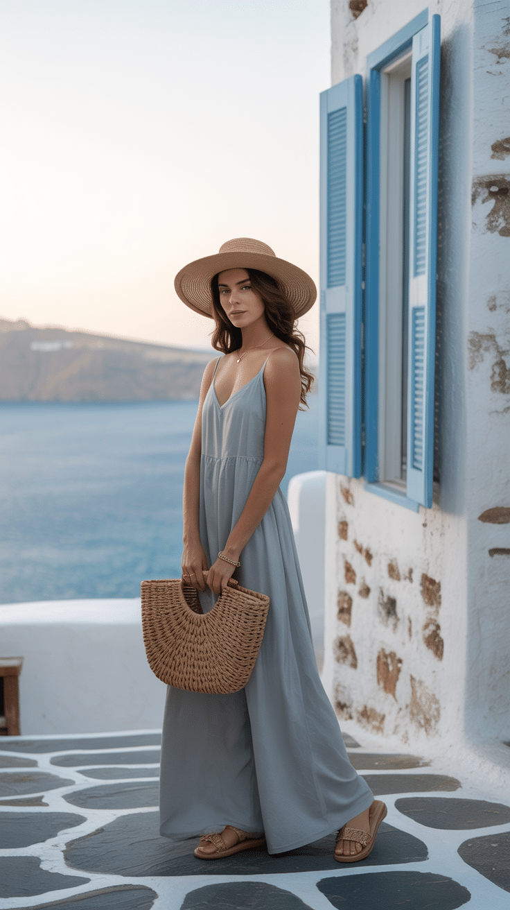 Mykonos fashion gray dress
