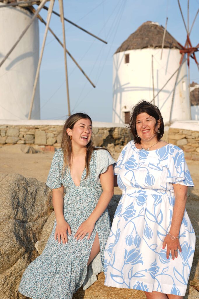 photo spot at windmills of Mykonos, Greece