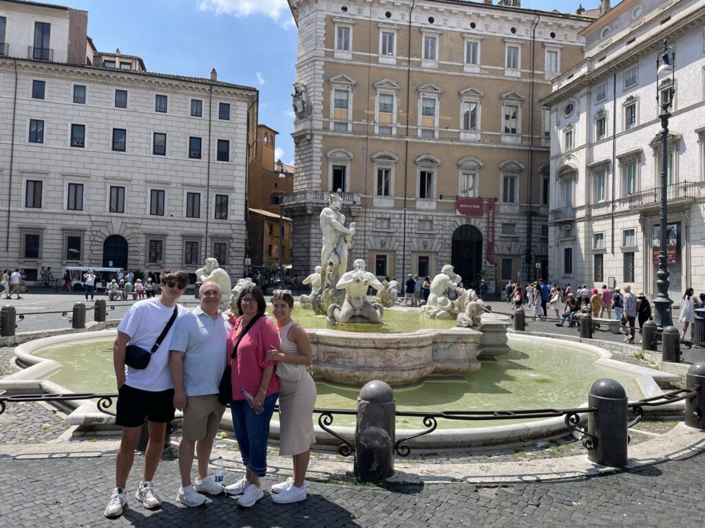 Fontana del Moro (Moor Fountain) located in the Piazza Navona in Rome, Italy