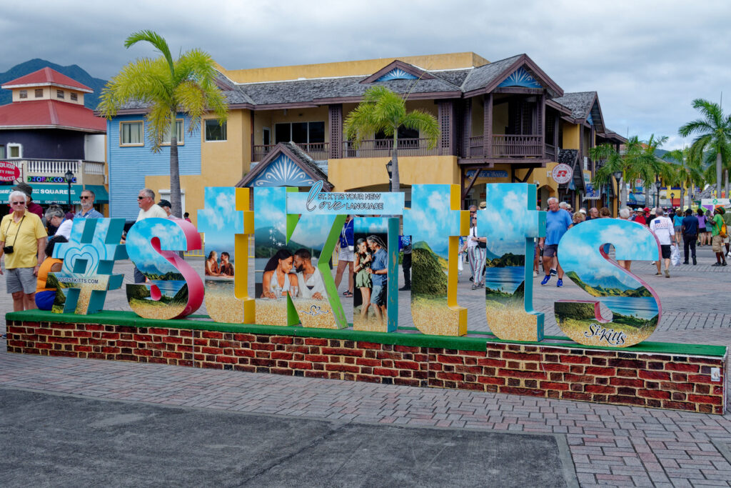 St. Kitts cruise welcome area
