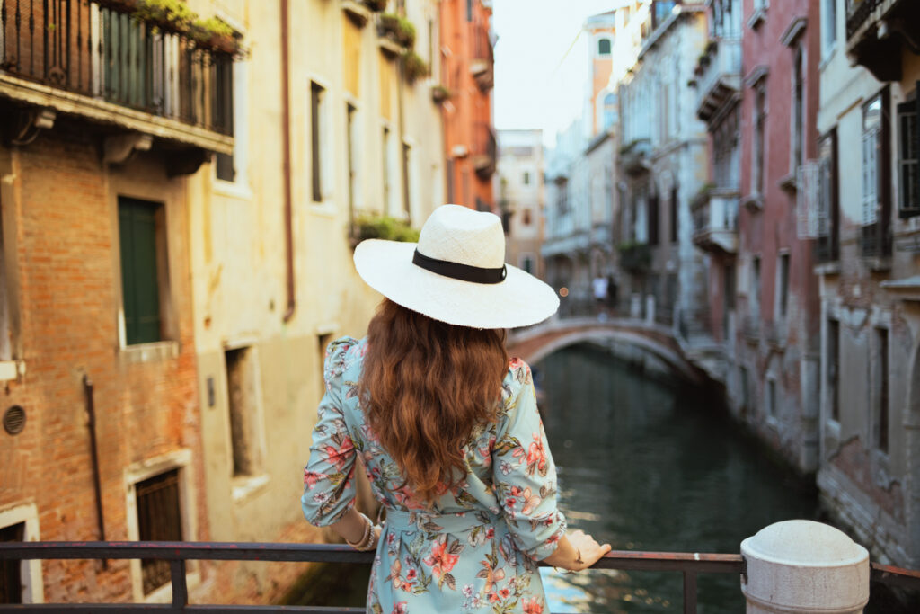 Venice back canals in Venice, Italy