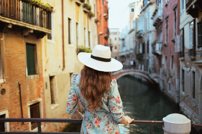 Venice back canals in Venice, Italy