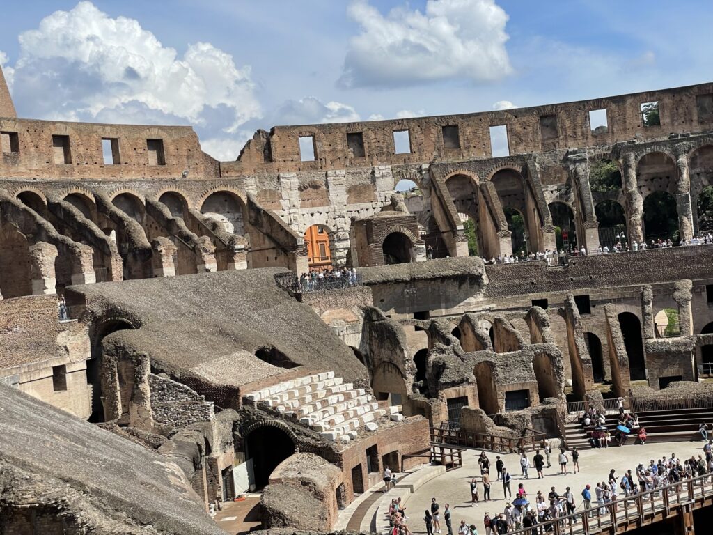 Ancient Roman Colosseum photographed during a Rome trip
