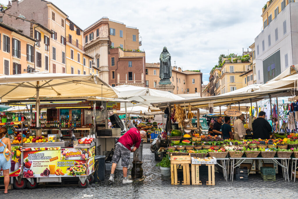 Campo de Fiori in Rome, Italy