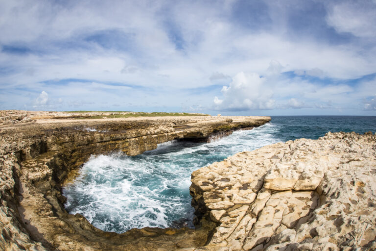 Watching the waves at Devil's Bridge in Antigua