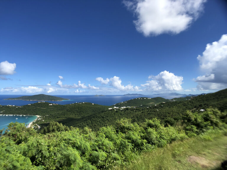 Scenic overlook of Magens Bay from Drake’s Seat in St. Thomas, USVI