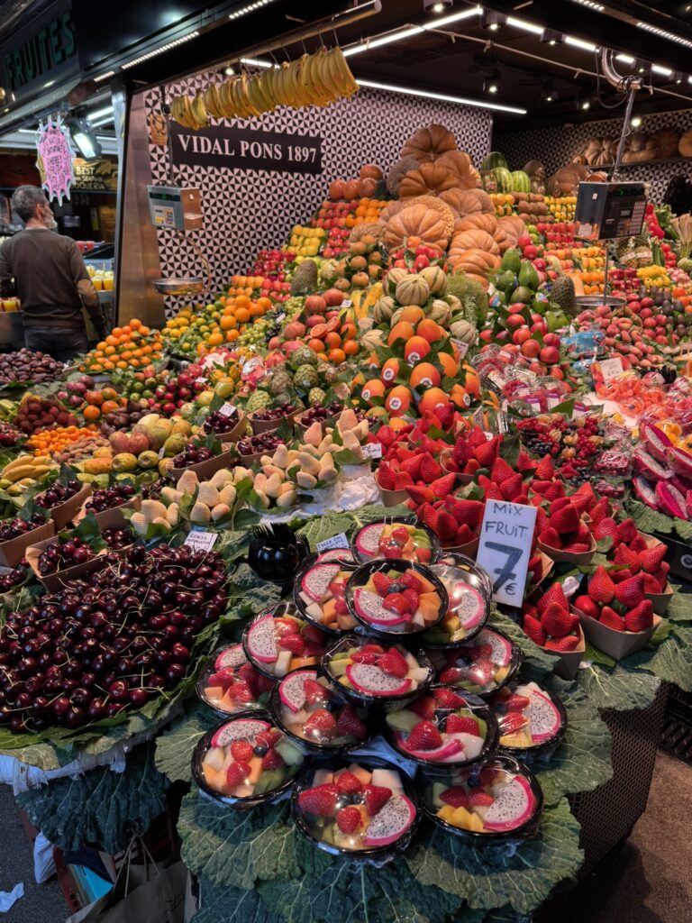 La Boqueria Market in Barcelona, Spain