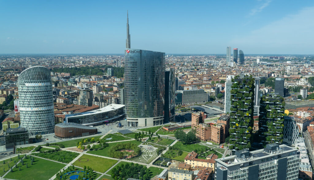 Porta Nuova district in Milan, Italy