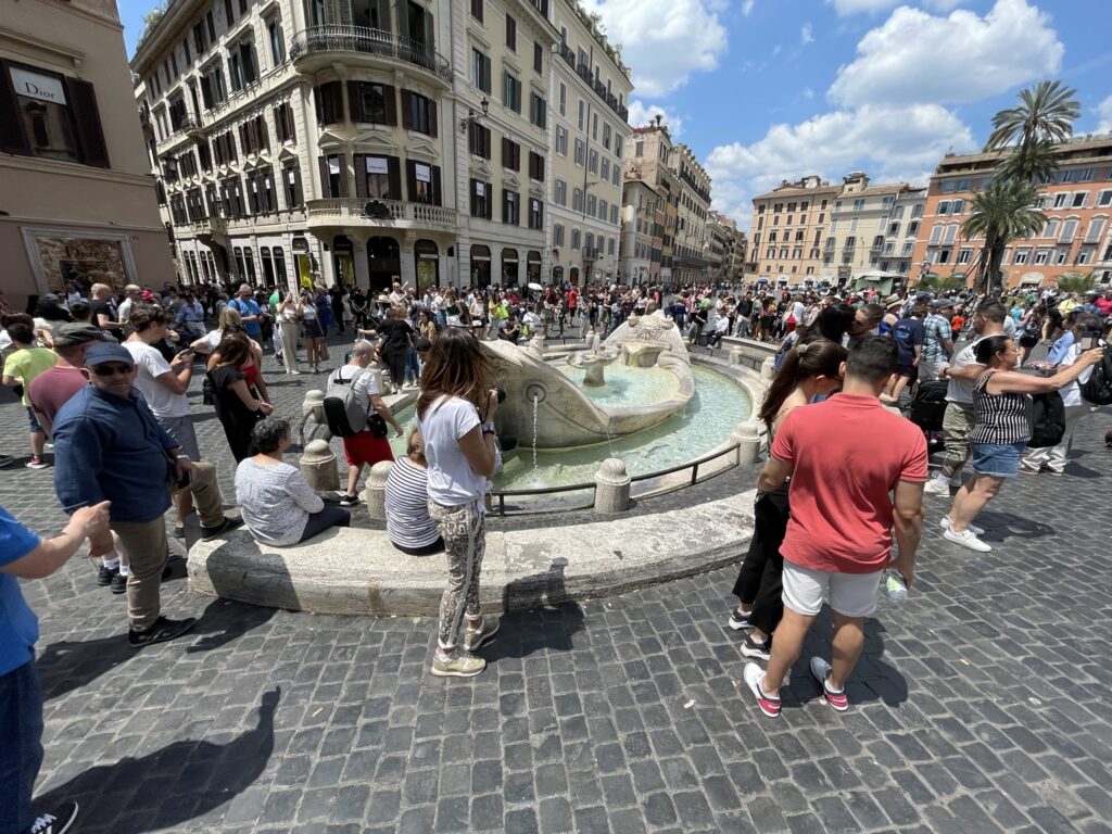 Historic Fontana della Barcaccia in Rome’s Piazza di Spagna